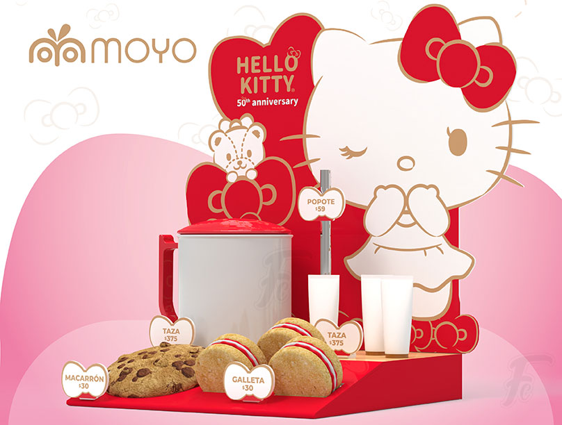 exhibidor hello kitty